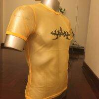 เสื้อตาข่ายเหลืองพิมพ์tattoo