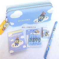 Minions Limited Blue Sky and White Clouds Series Stationery Pen Case 2B Pencil Eraser Notebook Cap Purchased from Japan