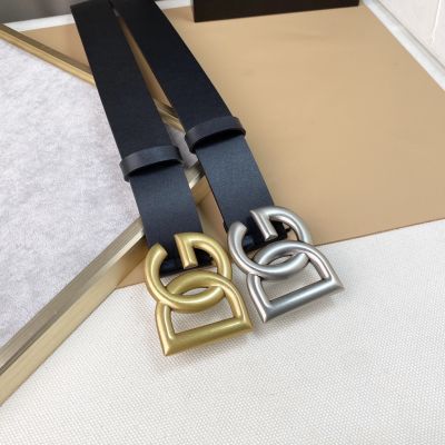 2023 Newest Unisex Top Grade Silver/Gold Buckle Belt 38mm Leather Belt With Original Box