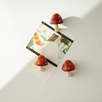 Wooden Mushroom cloud Fridge Magnet Refrigerator Magnetic Sticker 3D Cute Message Board Reminder Home Decoration Kitchen