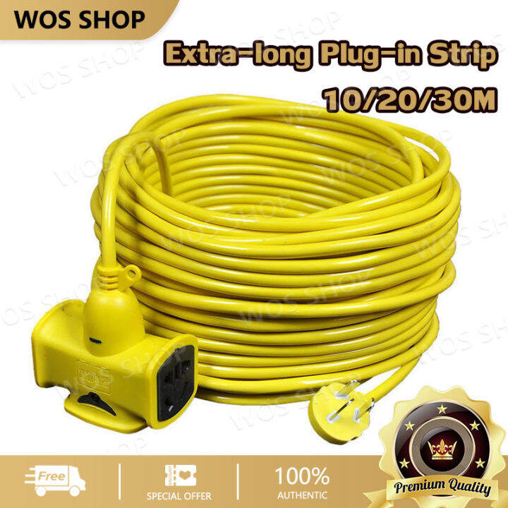 【Local Delivery】10/20/30m Extralong Plugin Strip Extension Cord