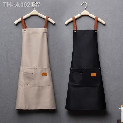 ♚♀ New Fashion Kitchen Aprons for Woman Men Chef Work Apron for Grill Restaurant Bar Shop Cafes Beauty Nails Studios Uniform