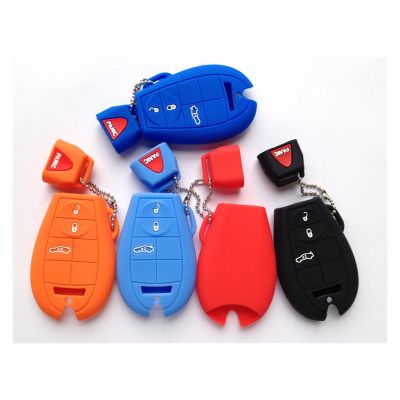 dfthrghd Car Key Cover Case Key Bag For Dodge Challenger Charger Magnum Journey Ram Jeep Commander Grand Cherokee Chrysler 300 Accessory