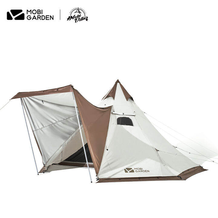 MOBI GARDEN Tent Outdoor Equipped with Glamping Large Space Pyramid