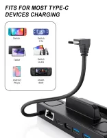 แท่นวางไอน้ำแท่นวางมือถือทีวี6อิน1แท่นตัวยึดดุม60เฮิตซ์รองรับ USB-C อีเธอร์เน็ต RJ45สำหรับคอนโซลอบไอน้ำ