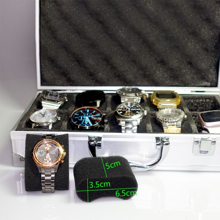 10-slots-watch-storage-box-aluminum-alloy-useful-jewelry-wrist-watches-holder-display-box-watch-holder-box-organizer-toolbox-adhesives-tape