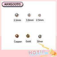 MAXG 25Pcs/lot ใหม่ 2.5 มม./3.0 มม./3.5 มม. คุณภาพสูง ออกแบบมาอย่างดี Slotted Bead โลหะผสมทังสเตน ลูกปัดทังสเตน Fly Tying วัสดุ