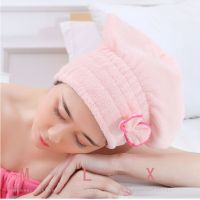 Microfiber Bath Towel Bonnets for Women Designer Shower Cap Bathroom Accessories Spa Bowknot Wrap Towel Cap Quick Hair Drying Towels