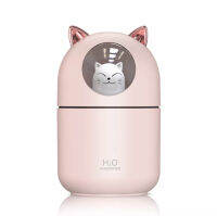 เครื่องพ่นไอน้ำแมวเหมี๋ยว humidifier Diffuser 300ml เครื่องพ่นไอน้ำ เครื่องพ่นอโรม่า เครื่องเพิ่มความชื้นในอากาศ มีไฟLEDเปลี่ยนสี BY BOSSSTORE