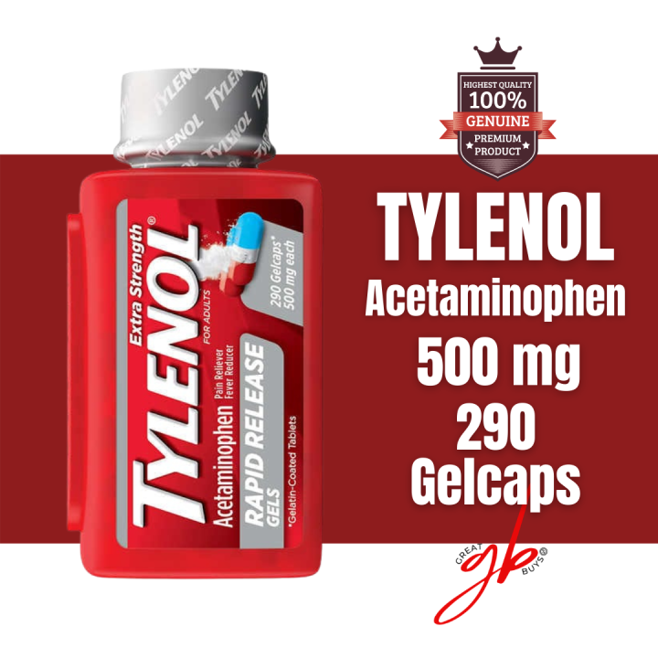 Tylenol Extra Strength Rapid Release Gels 500 mg 290 Capgels | Lazada PH