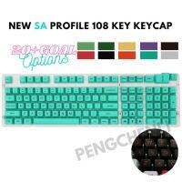 SA Profile 108ชิ้น/เซ็ต Ergonomic Backlit Key Cap ปุ่มกดสองสีสำหรับแป้นพิมพ์เครื่องกล