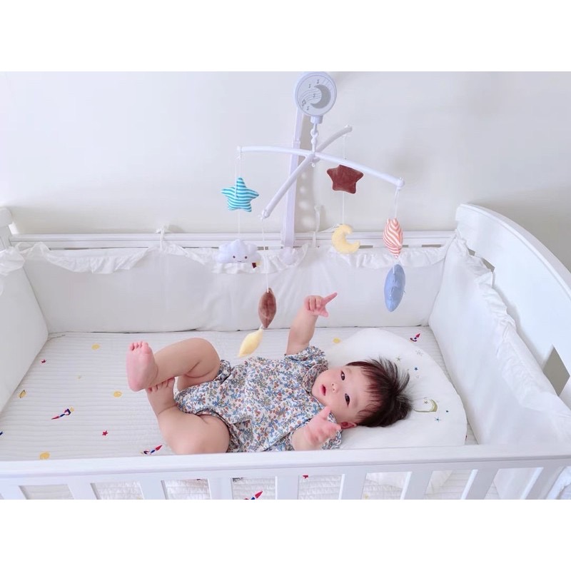 Baby Toys Infant Melody Bed Cot Wind-Up Baby Cot Mobile Music Mobile Crib Hanging Doll
