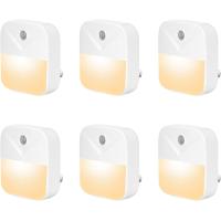 LED Night Light Warm White Smart Dusk to Dawn Sensor Plug into Wall Nightlight for Bedroom Hallway Kitchen Stairs Kids Adults Night Lights