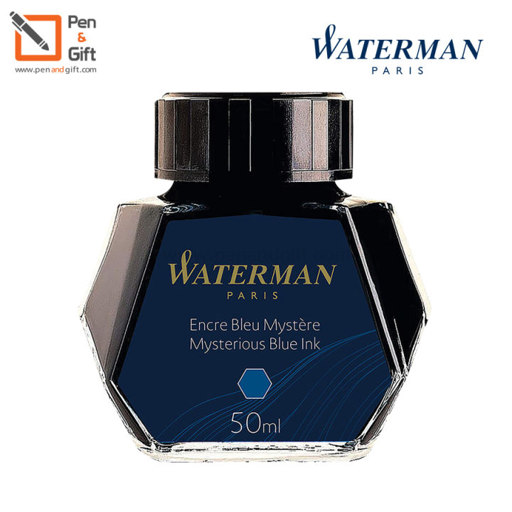 1-pc-waterman-ink-bottle-mysterious-blue-50ml-for-fountain-pen-ink-waterman-ink-หมึกขวด-วอเตอร์แมน-ขนาด-50-มล-สีน้ำเงินเข้ม-penandgift