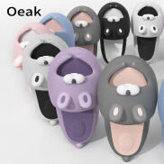 Oeak Dép Lê Hoạt Hình Thỏ Cho Nam Nữ Dép Đế Dày 4CM Mềm Mại Mùa Hè Dép Đi