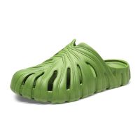 Summer Monstera Deliciosa Mens  Beach Slide Slip On Breathable Outdoor Sandals Lightweight Summer Slippers Men Women Size 35-45 House Slippers