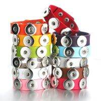 Multiple Colour 3 Button Leather Snap Bracelet/Bangle Leather Rope Bracelet Fit Boom Life 18mm Snap Button Jewelry 9407 Furniture Protectors  Replacem