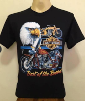 【ใหม่】เสื้อฮาเล่ผ้าบาง Harley-Davidson ผ้ามุ้ง ใส่สบาย สไตล์วินเทจ ป้ายVintage 3D EMBLEM [ S-5XL ]