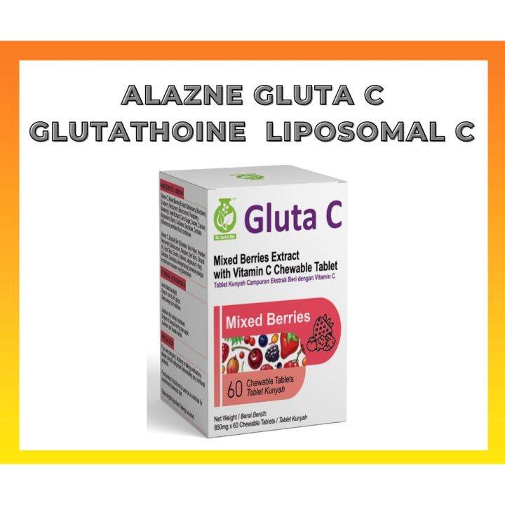 L Glutathione + Liposomal Vitamin C Gluta C (Natural Fruits Extract