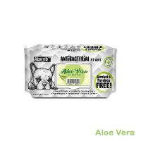 ABSORB PLUS Anitibacterial Pet Wipes Aloe Vera แอบซอร์บ พลัส ผ้าเปียกบำรุงผิว กลิ่นว่านหางจระเข้ 80แผ่น