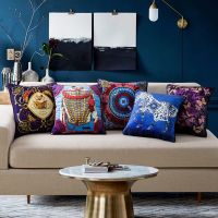 High Quality European Classic Velvet Pillowcase New Year Home Decorative Cushion Covers Cojines Decorativos Para Sofa Pillowslip