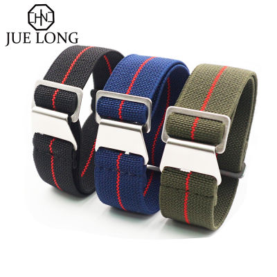 60s French Troops Parachute Bag สายนาฬิกาไนล่อนยืดหยุ่น 20mm 22mm Nylon Watchbands