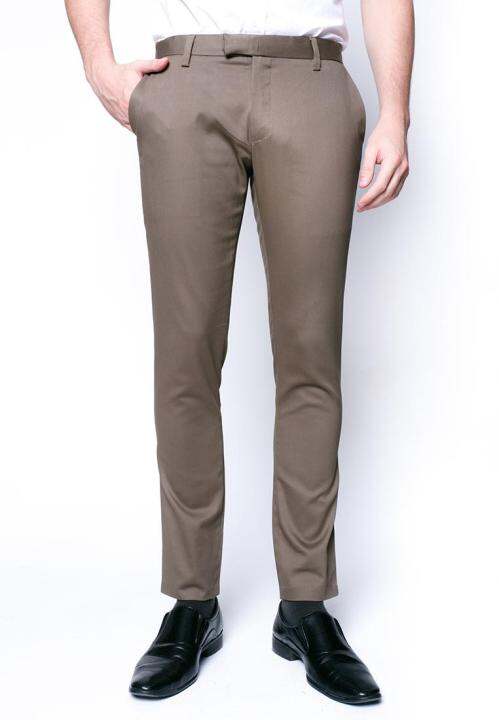 กางเกงขายาวชาย ผ้ายืด ทรงเดฟ B&B Menswear Chino Pants กางเกงชิโน่ชาย ...