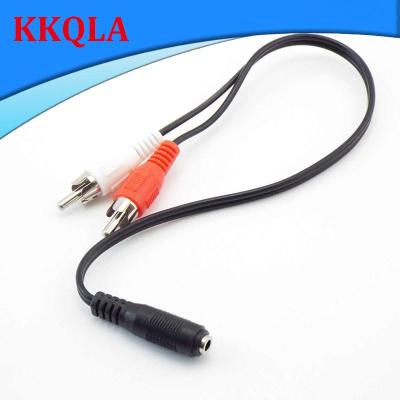 QKKQLA 3.5Mm Audio Cable Stereo Female To 2Rca Male Aux Audio Cable 2 Rca Y Adapter