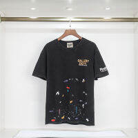 [ผ้าฝ้าย100%] G + D T เสื้อชายมือวาด Graffiti แขนสั้นเสื้อ2023ฤดูร้อน High-End แฟชั่น Casual Tees S-2XL