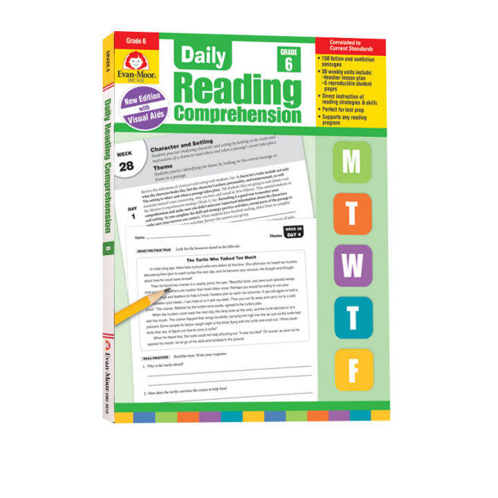 English original daily reading comprehension grade 6 daily practice ...