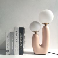 ?Xiaomi? Glass Ball Table Lamp Green Pink Resin body Nordic Creativity LED Lighting Fixture Bedroom Study Living Room Home Decor Lamp