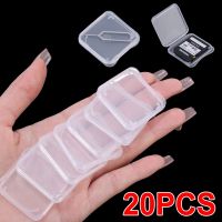 20/10/5/1PCS Transparent TF/SD Memory Cards Protective Case Holder Storage Boxes Portable Mini Clear SIM Card Dustproof Box