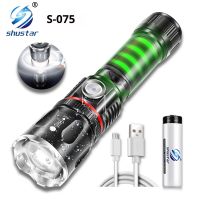 Rechargeable LED Flashlight With Surrounding COB lamp and Tail magnet 4 lighting modes Waterproof camping torch Rechargeable  Flashlights