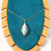 Natural Labradorite Pendants  amp; Necklaces for Women S Shaped Sunlight Energy Stone Necklaces Women Fashion Moonstone Jewelry Gift 【hot】niloli