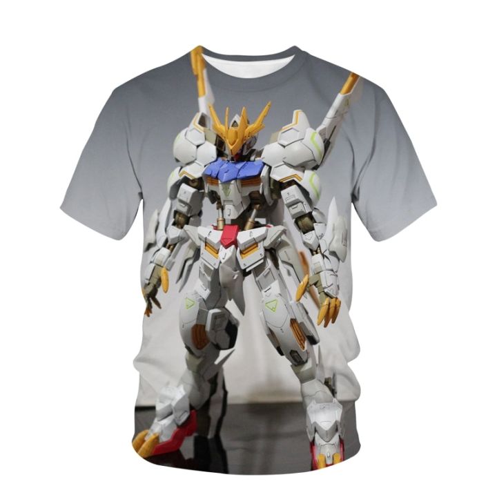 ฤดูร้อนเสื้อยืด-3d-เสื้อยืดการ์ตูน-mech-warrior-gundam-รูปแบบเสื้อยืดเด็กชายการ์ตูนพิมพ์เด็กชายและเด็กหญิงแขนสั้นเสื้อยืด