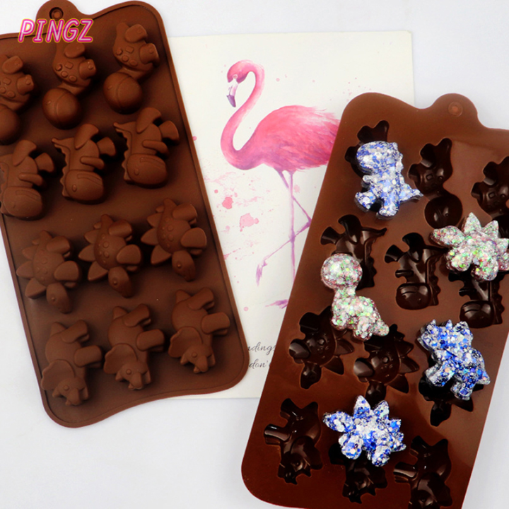 Dinosaur Silicone Chocolate Mold DIY Cartoon Animals Candy Fondant