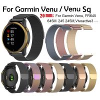 ◕⊙☌ สายนาฬิกาข้อมือ สเตนเลส สไตล์หรูหรา สำหรับ Garmin Ven Garmin 245 / 245m Samsung Galaxy Watch 4 Galaxy active 2 40mm 44mm Garmin venuGarmin venu sqGarmin Venu 2 plusGarmin vivoactive 3 สาย Amazfit GTS 2Amazfit GTS 3 สายนาฬิกา Amazfit Bip 3 pro