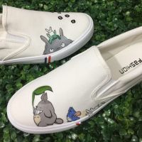 s06l5u No.0143 รองเท้าเพ้นท์ Diy by mashop shoes Totoro