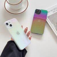 EGuanJia เคสโทรศัพท์กันกระแทกชนิดแข็งโปร่งใสอีพ็อกซี่สีสันแวววาวสำหรับ iPhone 14 13 12 11 Pro Max Mini XS XR X 8 7 6S Plus + SE 2020เคสโทรศัพท์แฟชั่นพร้อมเลนส์คลุมทั้งหมดป้องกันกล้อง