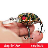 【DT】hot！ 1PCS 4.5cm Crankbait Fishing Eyes Plastic Hard Bait Pesca Artificial Jig Wobblers