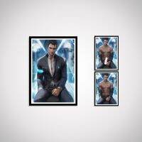 Connor Become Human Game Cartoon Sexy Male Nude Anime Art-Poster Silk Picture Wall Decoration For Living Room Custom Home Decor Pipe Fittings Accessor