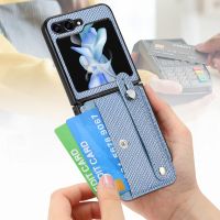 Wallet Bag Folding Phone Case for Samsung Galaxy Z Flip 5 5G Flip4 Flip3 Flip5 Flip 4 3 Zflip5 Card Slot Protective Cover Capa