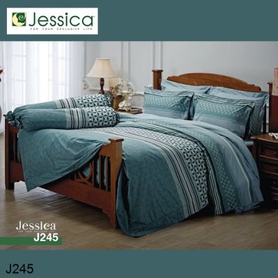 Jessica ผ้าปูที่นอน (ไม่รวมผ้านวม) พิมพ์ลาย กราฟฟิก Graphic Print J245 (เลือกขนาดเตียง 3.5ฟุต/5ฟุต/6ฟุต) #เจสสิกา เครื่องนอน ชุดผ้าปู ผ้าปูเตียง