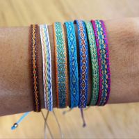 Colored Handwoven Bracelet Wholesale Colombia Cloth Braided Wristband Bracelets for Women Men Hippie Boho Friendship Jewelry Printing Stamping