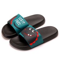 ✨READY STOCK✨WANNA Uni Slippers Men Women Slippers Cartoon Dinosaur Pattern Sandals Summer