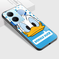 เคส PMP Y78เคสสำหรับ Vivo Y78 5G + 5G ลายการ์ตูนสำหรับเด็กผู้หญิง Micky Minie Donad Duck หมีพูลายจุดเคสมันวาวกระจกเทมเปอร์ปลอกฝาหลัง