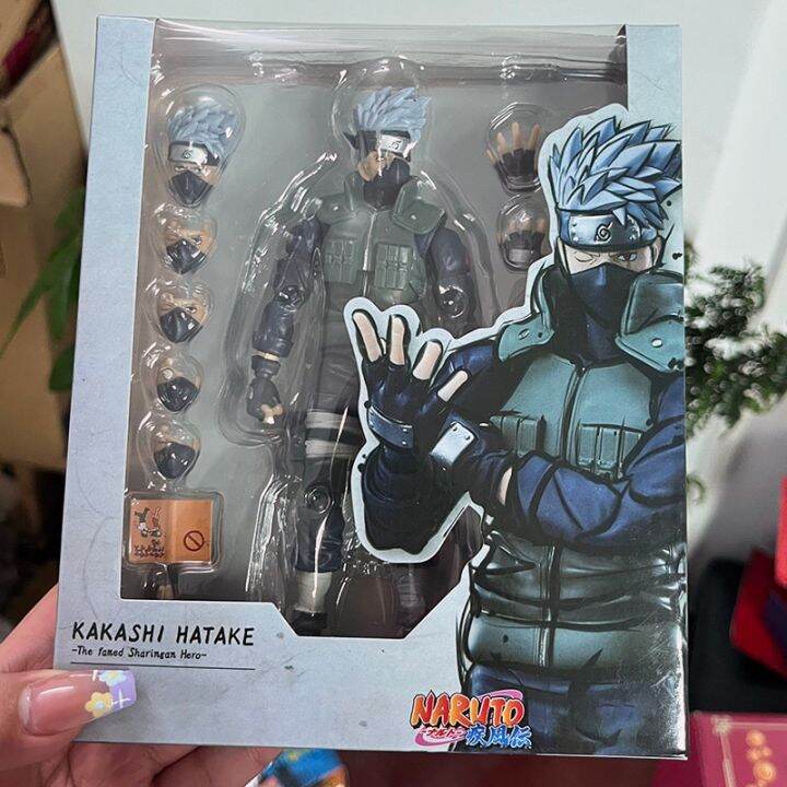 รูปอนิเมะคาคาชินารูโตะ-shf-hatake-shipp-den-kakashi-2-0พระเอกของ-sharingan-ตุ๊กตาขยับแขนขาได้ของเล่นของขวัญวันเกิดตุ๊กตาโมเดล