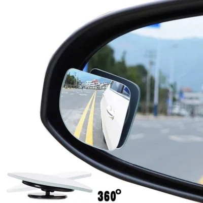 2pcs Car Blind Spot Mirror Frameless Auxiliary Rearview Mirror Auto Motorcycle Universal Wide Angle Adjustable Small Mirrors