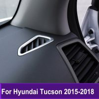 เครื่องปรับอากาศด้านหน้าฝาครอบช่องปล่อยลม Trim สำหรับ Hyundai Tucson 2015 2016 2017สติกเกอร์2018ภายในเคลือบ