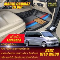 Benz Vito W638 1996-2005 Full Set A (เต็มคันรวมถาดท้ายแบบ A) พรมรถยนต์ ฺBenz Vito W638 1996 1997 1998 1999 2000 2001 2002 2003 2004 2005 พรม7D VIP Magic Carmat